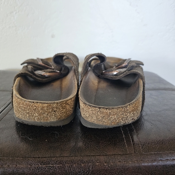 Birkenstock Arizona Soft Footbed Brown Suede Buckles Sandals Sz EU 39 US 8-8.5 - Picture 6 of 10